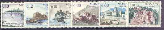 Monaco 1966 750th Anniversary of Monaco Palace set of 6 unmounted mint, SG 833-38, stamps on , stamps on  stamps on palaces, stamps on  stamps on tourism