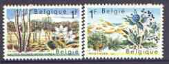 Belgium 1967 Nature Conservation set of 2 unmounted mint, SG 2009-10, stamps on , stamps on  stamps on nature, stamps on  stamps on flowers, stamps on  stamps on trees