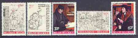 Belgium 1967 Cultural series - Erasmus & his Time set of 5 unmounted mint, SG 2030-34, stamps on , stamps on  stamps on literature, stamps on  stamps on religion, stamps on  stamps on printing