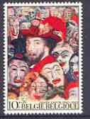 Belgium 1974 Cultural Celebrities - James Ensor unmounted mint, SG 2347, stamps on personalities, stamps on arts, stamps on masks