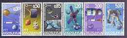 Yugoslavia 1967 Expo 67 World Fair - Space Achievements set of 6 superb cds used, SG 1282-87*, stamps on expo, stamps on space, stamps on business