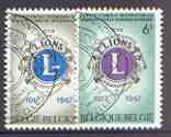 Belgium 1967 Lions International set of 2 superb used, SG 2004-5, stamps on lions int