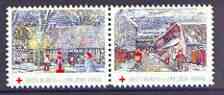 Cinderella - Denmark (Holbaek) 1992 Christmas Red Cross se-tenant set of 2 perf labels produced by Holbaek Red Cross, stamps on , stamps on  stamps on christmas, stamps on  stamps on red cross, stamps on  stamps on 