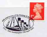 Postmark - Great Britain 2002 cover with 90th Anniversary of Sinking of the Titanic, Southampton cancel illustrated with The Titanic superstructure, stamps on , stamps on  stamps on ships, stamps on  stamps on titanic