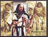 Cambodia 2001 Prehistoric Man perf m/sheet fine cto used SG MS2200, stamps on , stamps on  stamps on dinosaurs