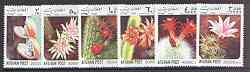 Afghanistan 1999 Cacti complete set of 6 values unmounted mint*, stamps on , stamps on  stamps on flowers, stamps on cacti