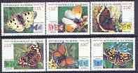 Benin 1998 Butterflies complete perf set of 6 values unmounted mint, stamps on , stamps on  stamps on butterflies