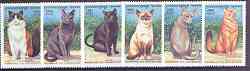 Cambodia 1999 Domestic Cats complete perf set of 6 values unmounted mint, stamps on , stamps on  stamps on cats