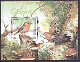 Cambodia 1999 Song Birds perf m/sheet unmounted mint, stamps on birds, stamps on fungi