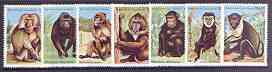 Guinea - Bissau 1983 African Primates perf set of 7 unmounted mint, SG 735-41, stamps on animals, stamps on apes