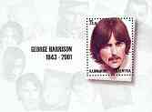 Kalmikia Republic 2001 George Harrison perf m/sheet containing 25.00 value, unmounted mint, stamps on music, stamps on pops, stamps on beatles, stamps on personalities