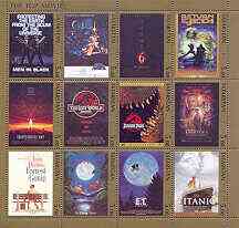 Tatarstan Republic 2001 The Top Movies (Film Posters) perf sheetlet containing set of 12 values unmounted mint, stamps on , stamps on  stamps on films, stamps on  stamps on cinema, stamps on  stamps on sci-fi, stamps on  stamps on entertainments, stamps on  stamps on titanic, stamps on  stamps on disney