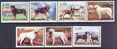 Kuril Islands 2001 Dogs perf set of 7 values complete unmounted mint, stamps on , stamps on  stamps on dogs, stamps on  stamps on rottweiler, stamps on  stamps on 