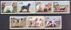 Ingushetia Republic 2001 Dogs perf set of 7 values complete unmounted mint, stamps on dogs, stamps on afghan, stamps on greyhound, stamps on borzoi