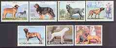 Mordovia Republic 2001 Dogs #02 perf set of 7 values complete unmounted mint, stamps on dogs, stamps on mastiff