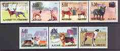 Altaj Republic 2001 Dogs #1 perf set of 7 values complete unmounted mint, stamps on , stamps on  stamps on dogs, stamps on  stamps on whippets, stamps on  stamps on corgi