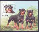 Somalia 1997 Dogs (Rottweiler) perf miniature sheet unmounted mint, stamps on , stamps on  stamps on dogs, stamps on  stamps on rottweiler