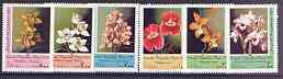 Somalia 1998 Orchids complete perf set of 6 values, unmounted mint, stamps on flowers, stamps on orchids