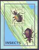 Somalia 1998 Beetles perf m/sheet unmounted mint, stamps on , stamps on  stamps on insects, stamps on  stamps on beetles