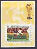 St Vincent - Bequia 1986 World Cup Football $1.75 perf m/sheet (Bulgaria v France) unmounted mint, stamps on football, stamps on sport