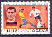 Fujeira 1970 World Cup Football 1R Beckenbauer from perf set of 6 unmounted mint, Mi 548A, stamps on football, stamps on flags, stamps on sport