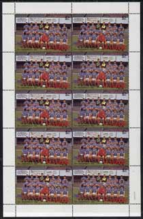 St Vincent 1987 English Football teams $2 Portsmouth complete perf sheet of 10 unmounted mint SG 1096