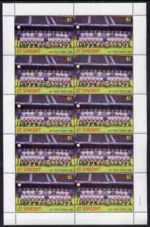 St Vincent 1987 English Football teams $2 Derby County complete perf sheet of 10 unmounted mint, SG 1095, stamps on football, stamps on sport, stamps on derby, stamps on baseball
