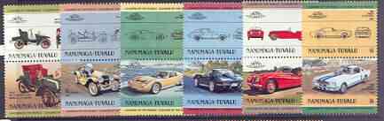 Tuvalu - Nanumaga 1984 Cars #1 (Leaders of the World) set of 12 unmounted mint, stamps on , stamps on  stamps on cars, stamps on  stamps on shelby, stamps on  stamps on jaguar, stamps on  stamps on stutz bearcat, stamps on  stamps on de dion, stamps on  stamps on chevrolet, stamps on  stamps on lamborghini