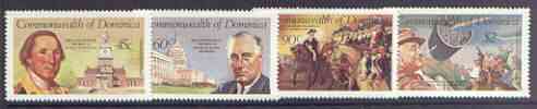 Dominica 1982 George Washington & F D Roosevelt perf set of 4 unmounted mint, SG 811-14