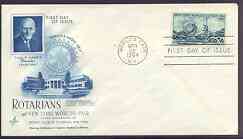 United States 1964 New York Worlds Fair (Sponsored by the Rotarians) on illustrated cover with first day cancel, SG 1226, stamps on expo, stamps on rotary