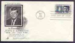 United States 1964 President Kennedy Memorial Issue on illustrated cover with first day cancel, SG 1228, stamps on constitutions, stamps on personalities, stamps on kennedy