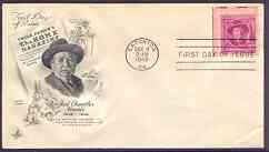 United States 1948 Birth Centenary of J C Harris (author of Brer Rabbit) on illustrated cover with first day cancel, SG 977, stamps on literature, stamps on rabbits
