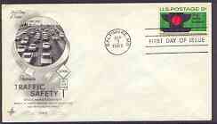 United States 1965 Traffic Safety on illustrated cover with first day cancel, SG 1254