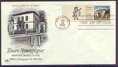United States 1984 Touro Synagogue on illustrated cover with first day cancel, SG 1994, stamps on , stamps on  stamps on churches, stamps on  stamps on judaica, stamps on  stamps on religion