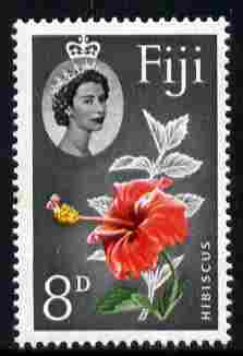 Fiji 1959-63 Hibiscus 8d unmounted mint SG 304, stamps on , stamps on  stamps on flowers, stamps on  stamps on hibiscus