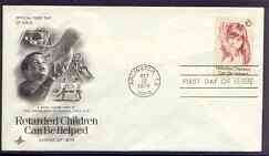 United States 1974 Help for Retarded Children on illustrated cover with first day cancel, SG 1547, stamps on , stamps on  stamps on disabled, stamps on  stamps on children