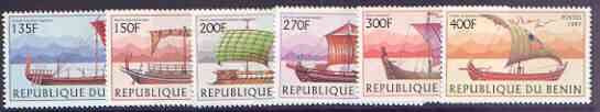 Benin 1997 Early Sailing Ships complete set of 6 values unmounted mint, SG 1666-71*, stamps on , stamps on  stamps on ships