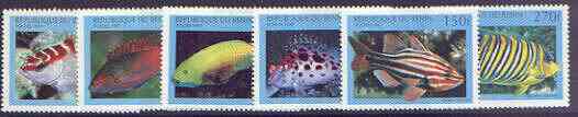 Benin 1997 Fish complete perf set of 6 values unmounted mint, SG 1673-78, stamps on , stamps on  stamps on fish