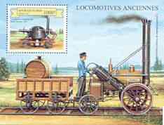 Benin 1999 Early Railway Locos perf m/sheet unmounted mint, stamps on , stamps on  stamps on railways