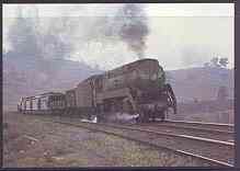 Postcard produced in 1980's in full colour showing New South Wales Young C38 Class 4-6-2, unused and pristine