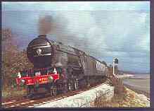 Postcard produced in 1980's in full colour showing L&NER Gresley V2 Class 2-6-2 'Green Arrow', unused and pristine, stamps on , stamps on  stamps on railways, stamps on  stamps on scots, stamps on  stamps on scotland