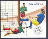 Cuba 1997 World Cup Football perf m/sheet unmounted mint, SG MS 4158, stamps on football, stamps on sport