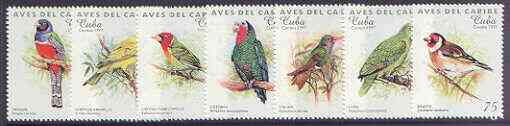 Cuba 1997 Carib Birds complete perf set of 7 values unmounted mint SG 4186-92, stamps on , stamps on  stamps on birds, stamps on  stamps on parrots