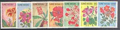 Guinea - Bissau 1983 Flowers complete perf set of 7 unmounted mint, SG 802-08, stamps on flowers