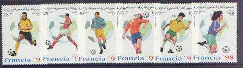 Sahara Republic 1996 France '98 Football World Cup complete perf set of 6 values unmounted mint, stamps on football, stamps on sport