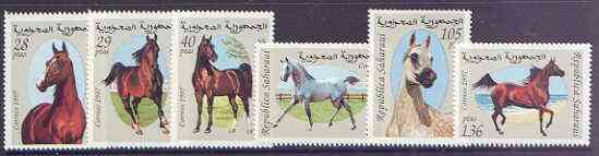 Sahara Republic 1997 Horses complete perf set of 6 unmounted mint, stamps on , stamps on  stamps on animals, stamps on  stamps on horses