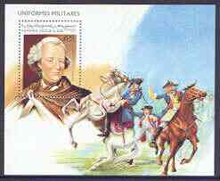 Sahara Republic 1997 Military Uniforms (on horseback) perf m/sheet unmounted mint, stamps on animals, stamps on horses, stamps on militaria, stamps on uniforms