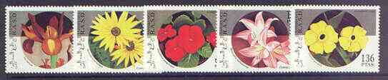 Sahara Republic 1994 Flowers perf set of 5 unmounted mint, stamps on , stamps on  stamps on flowers, stamps on  stamps on iris, stamps on  stamps on amaryllis