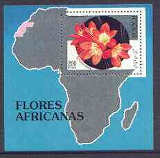 Sahara Republic 1994 Flowers perf m/sheet unmounted mint, stamps on , stamps on  stamps on flowers, stamps on  stamps on maps