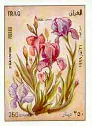 Iraq 1998 Flowers imperf m/sheet (Iris) unmounted mint, Mi BL 79, stamps on , stamps on  stamps on flowers, stamps on  stamps on iris